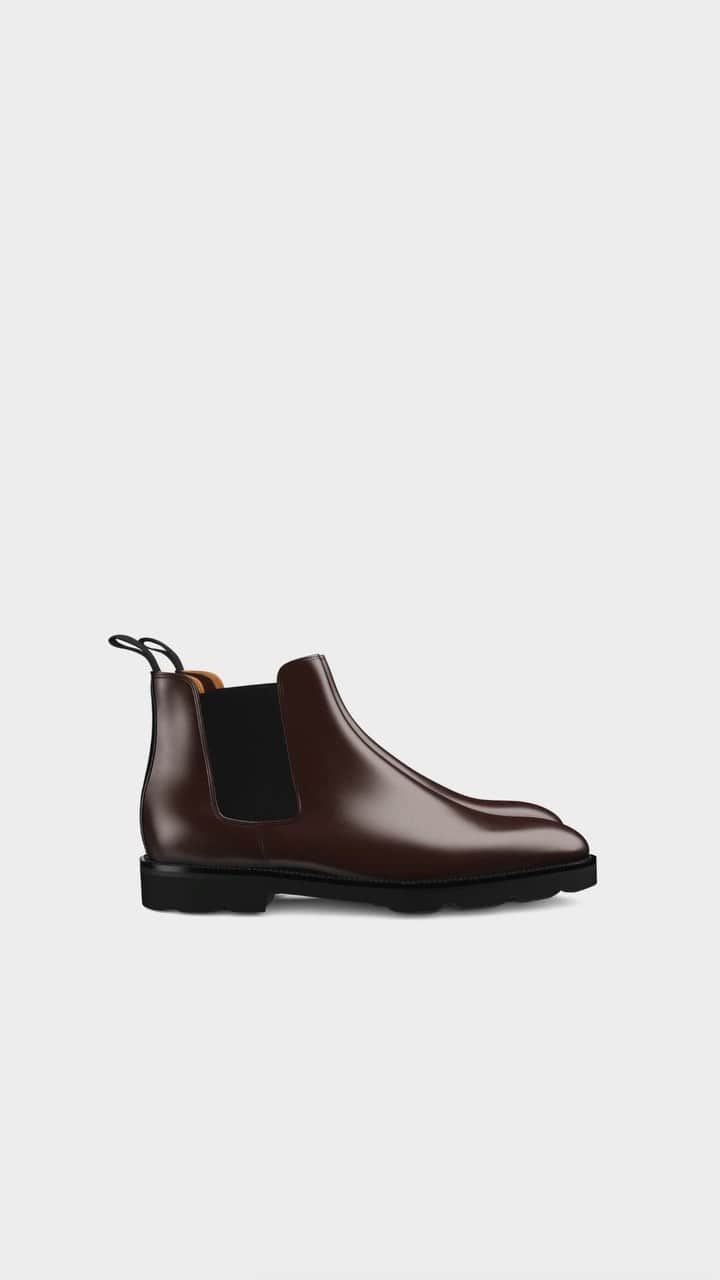 のインスタグラム：「Welcoming Lawry into our By Request online personalisation service. Imagine your ideal version of this perfectly proportioned Chelsea boot, down to the colour of its subtly textured elastic. . #johnlobb」