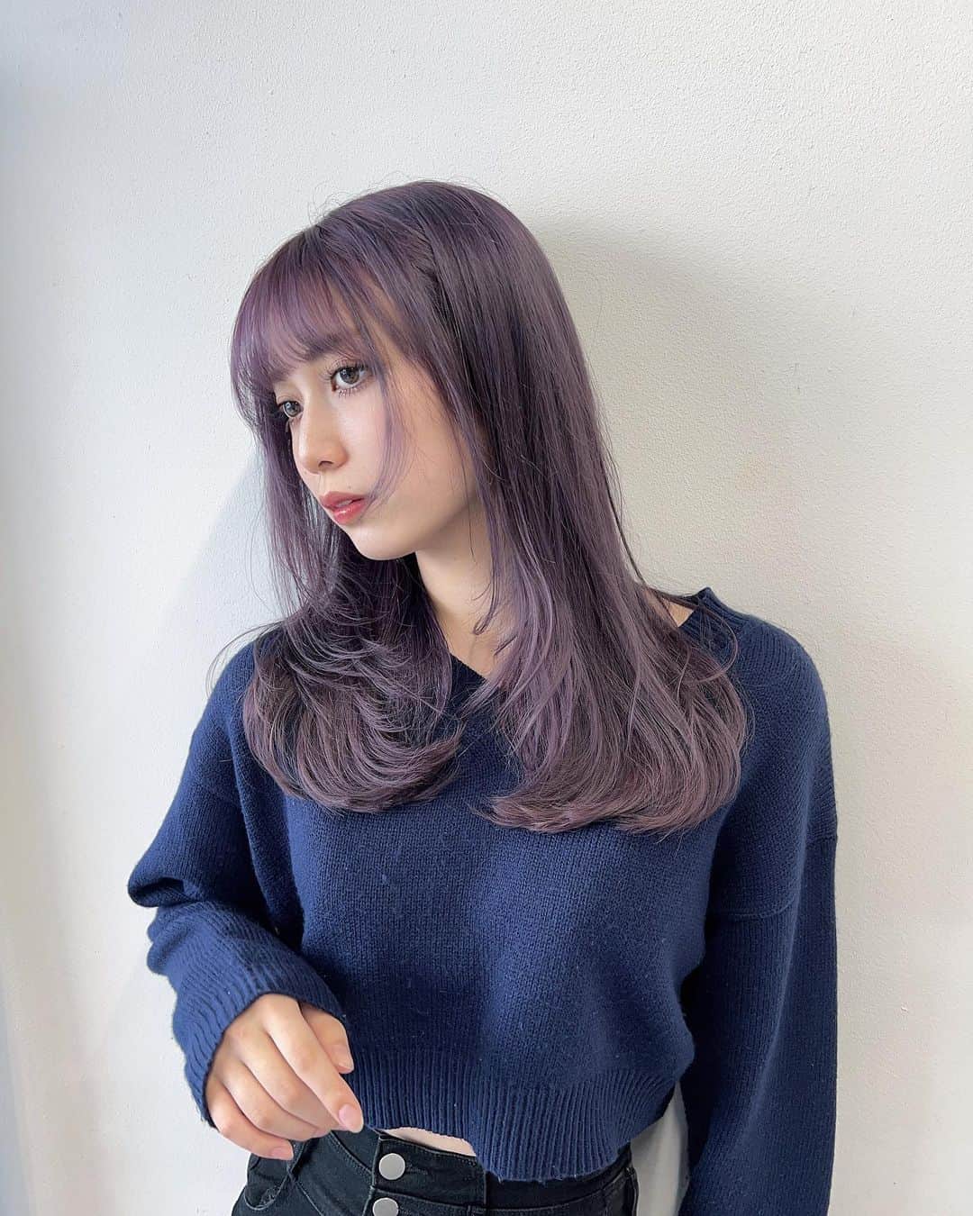 福田一華さんのインスタグラム写真 - (福田一華Instagram)「・ ⁡ ⁡New haircolor #ラベンダーグレージュ 💫🍇」5月3日 19時29分 - f.ichika__