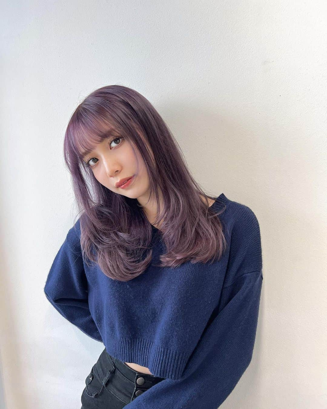 福田一華さんのインスタグラム写真 - (福田一華Instagram)「・ ⁡ ⁡New haircolor #ラベンダーグレージュ 💫🍇」5月3日 19時29分 - f.ichika__