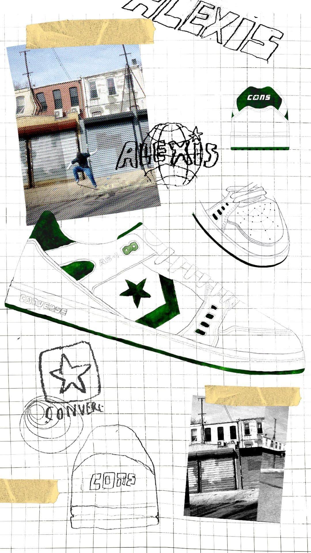 converseのインスタグラム：「POV: you’re in Alexis Sablone’s (@suminaynay) sketchbook, where her love for skateboarding and design come together 🤝 Sound up 🔊 for the making of the AS-1 Pro. #CreateNext」