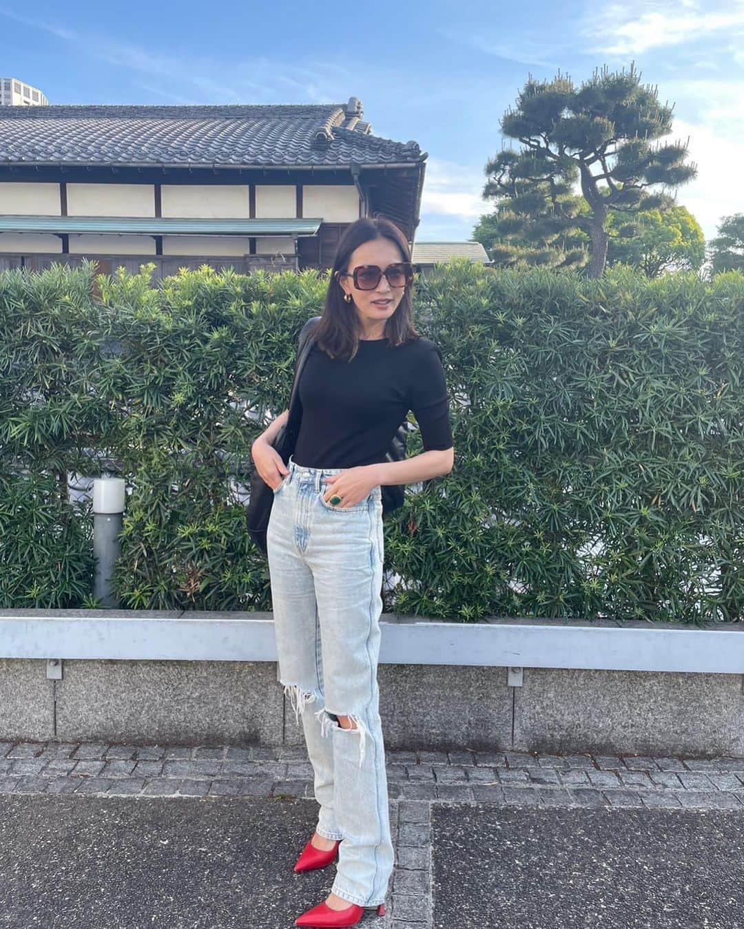 長谷川京子さんのインスタグラム写真 - (長谷川京子Instagram)「☀️☀️☀️  @whimgazette_official  #denim#bodysuit」5月3日 23時08分 - kyoko.hasegawa.722