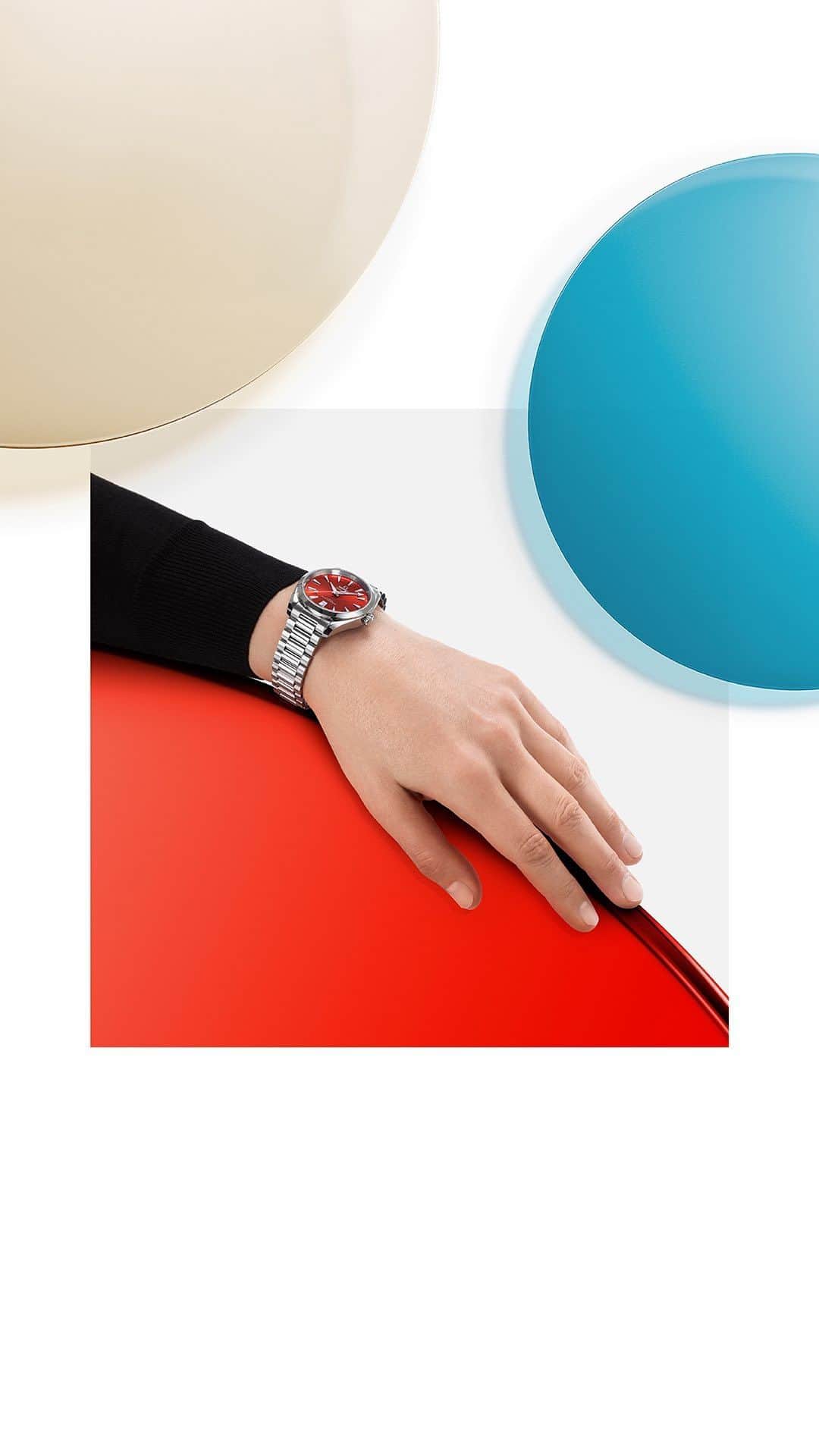 オメガのインスタグラム：「#AquaTerraShades: EVERY SHADE OF YOU. Boost your mood with a dial in vibrant colour.  #OMEGA」
