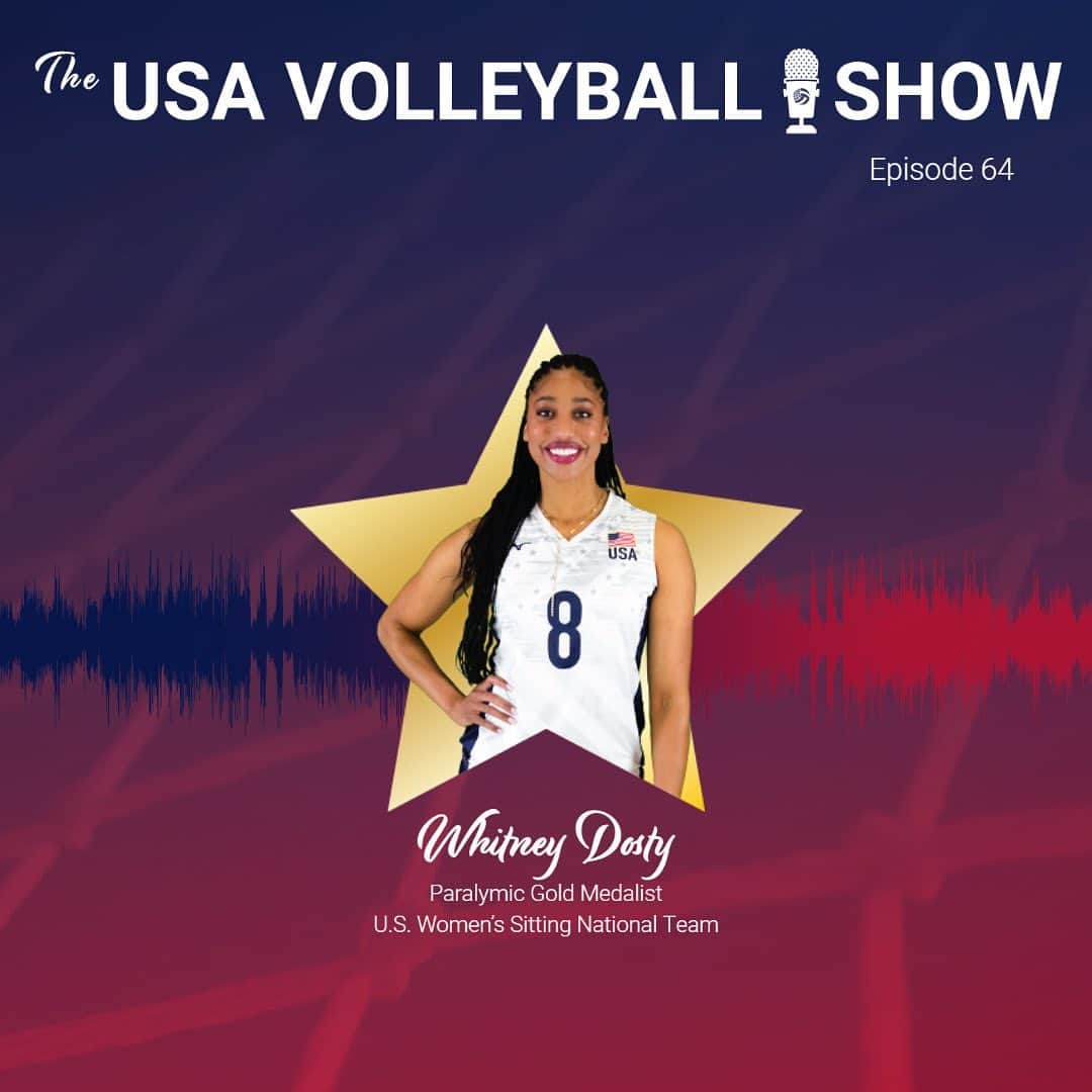 USA Volleyballさんのインスタグラム写真 - (USA VolleyballInstagram)「Ballet, fashion, and #sittingvolleyball! New episode featuring Paralympic gold medalist @whitneydosty talking about her dance background, winning Paralympic gold, goals looks ahead to Paris, her company @wavelengthswimwear, and more!  Listen now on all #podcast platforms, link in bio.」5月4日 0時07分 - usavolleyball