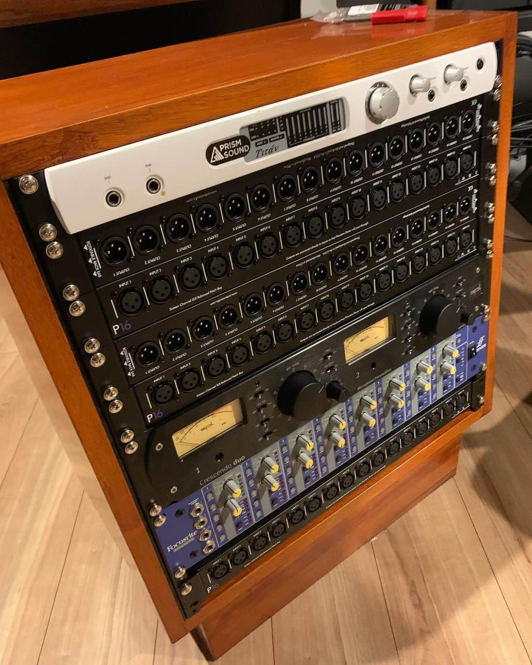 Leiki Uedaのインスタグラム：「We installed all XLR patchbay today!」