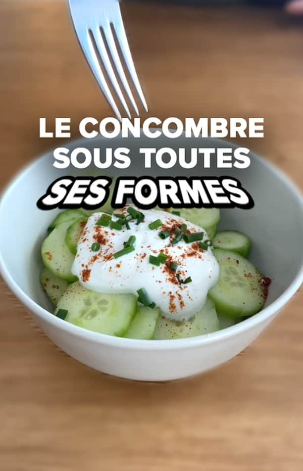 Carrefour Franceのインスタグラム：「Mmmmh le concombre sous toutes ses formes 😋  La 5 est étonnante ! Quelle est votre préférée ? 🥒  #carrefour #recettefacile #concombre」