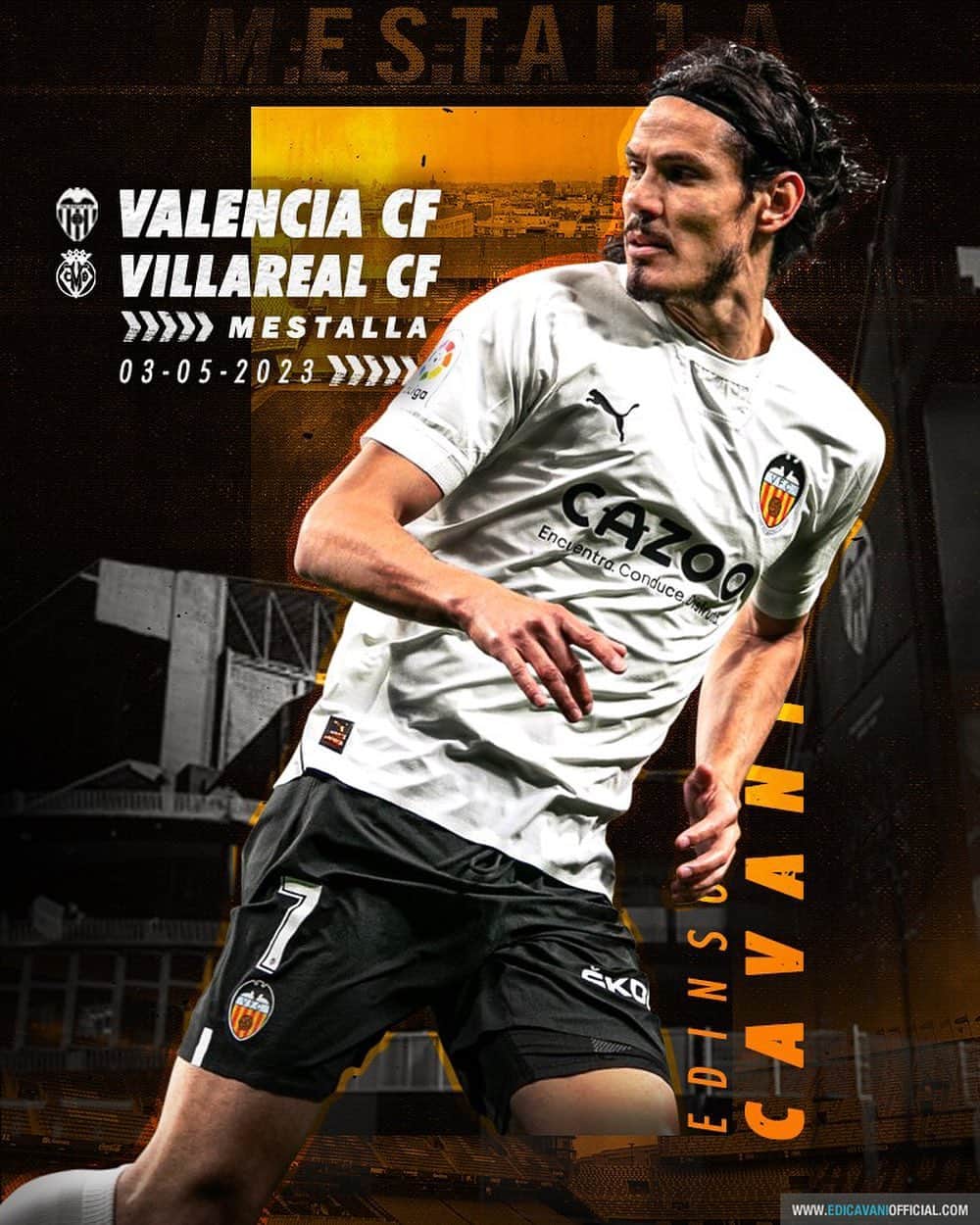 のインスタグラム：「AMUNT VALENCIA 💪!! 🔥 #Mestalla 🏹 #CORVCF 🦇 | #ADNVCF」