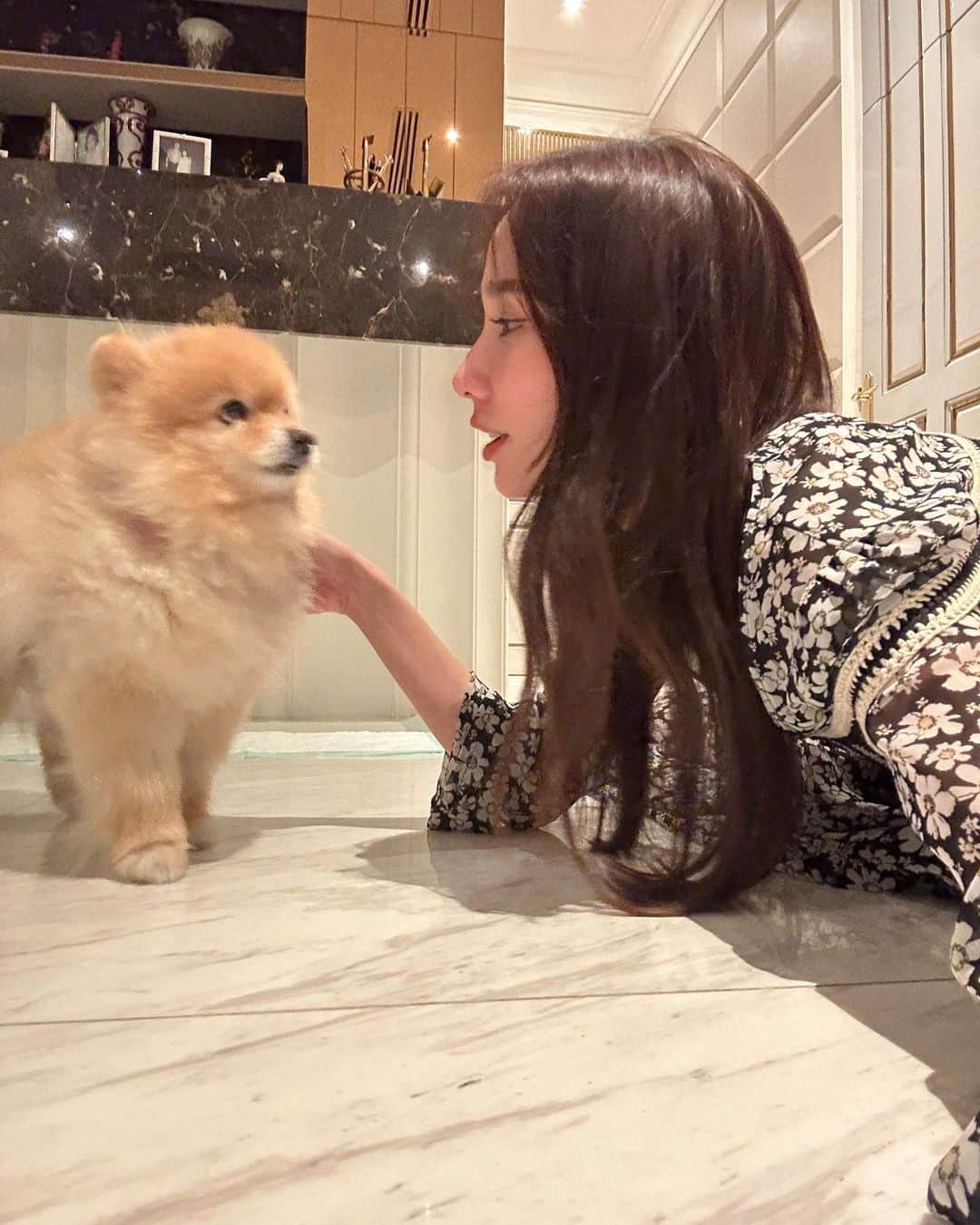 アム・パチャラパーのインスタグラム：「กลับบ้านมาหายเหนื่อยเลย❤️」