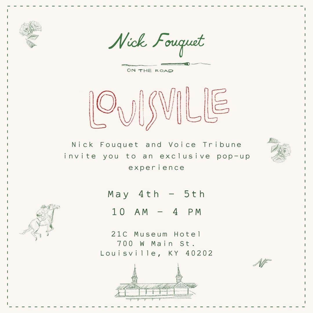 Nick Fouquetさんのインスタグラム写真 - (Nick FouquetInstagram)「NF On the Road 🏜️  📍Louisville, KY | May 4th & 5th 📍Nashville, TN | May 10th & 11th 📍New Orleans, LA | May 14th 📍Houston, TX | May 17th 📍Dallas, TX | 19th 📍Austin, TX | 24th & 25th  Embracing the concept of the American Roadtrip, a vintage airstream will be transformed into the Nick Fouquet studio, equipped with a custom hat boutique catered to a one on one shopping experience.   see you on the road 🧳  * * * #NickFouquet #NFOnTheRoad #UnmatchableStyle #NF #Roadtrip #NFPopUp #Dallas #Austin #Houston #Nashville #NewOrleans #Louisville」5月4日 2時41分 - nickfouquet