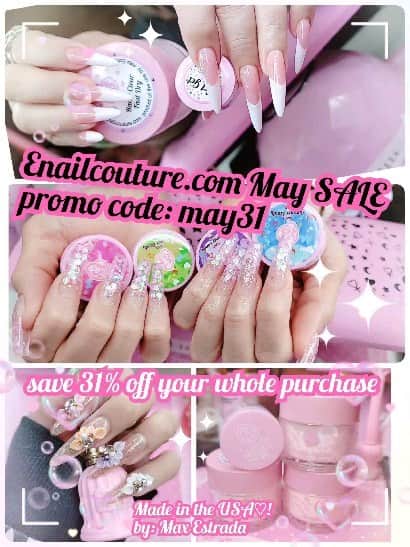 Max Estradaのインスタグラム：「Enailcouture.com sale for the month of May!  Enailcouture.com new hologram power gel,  unicorn chrome pigments magic gel☆ one coat over any color for a dazzling effect♡ Enailcouture.com new 123go bubble gum gel,  solid glue gel♡ vegan and Hypoallergenic.  Made in America 🇺🇸The moment so many have been waiting for is finally here! Enailcouture.com 123go maximum square is the longest flat boxy square pre made full coverage gel nail in the game. We also dropped xs sculpture square and magical ice hologram stickers☆Enailcouture.com 123go 5XL Coffin nails are the longest full coverage pre made gel nails in the world. They are EVERYTHING, made in America.Enailcouture.com new product drop ♡!~ 123go diy gel and our new charm nail stickers 😍Enailcouture.com made in American ♡!~Enailcouture.com 123go pre made gel nails are the game changer !~ perfect nails every time with no smells or dust!~ long lasting and easy removal , made in America! Enailcouture.com  #ネイル #nailpolish #nailswag #nailaddict #nailfashion #nailartheaven #nails2inspire #nailsofinstagram #instanails #naillife #nailporn #gelnails #gelpolish #stilettonails #nailaddict #nail #💅🏻 #nailtech#nailsonfleek #nailartwow #네일아트 #nails #nailart #notd #makeup #젤네일  #glamnails #nailcolor  #nailsalon #nailsdid #nailsoftheday Enailcouture.com」