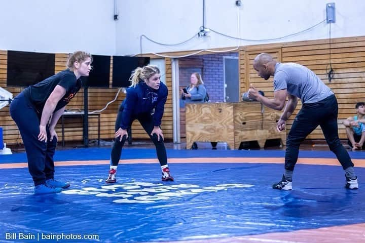 ヘレン・マロウリスのインスタグラム：「First training yesterday for the Pan American Championships. Non-Olympic weights start tomorrow and Olympic weights on Friday. 🙌🏼🤼‍♀️ 📸: Bill Bain」