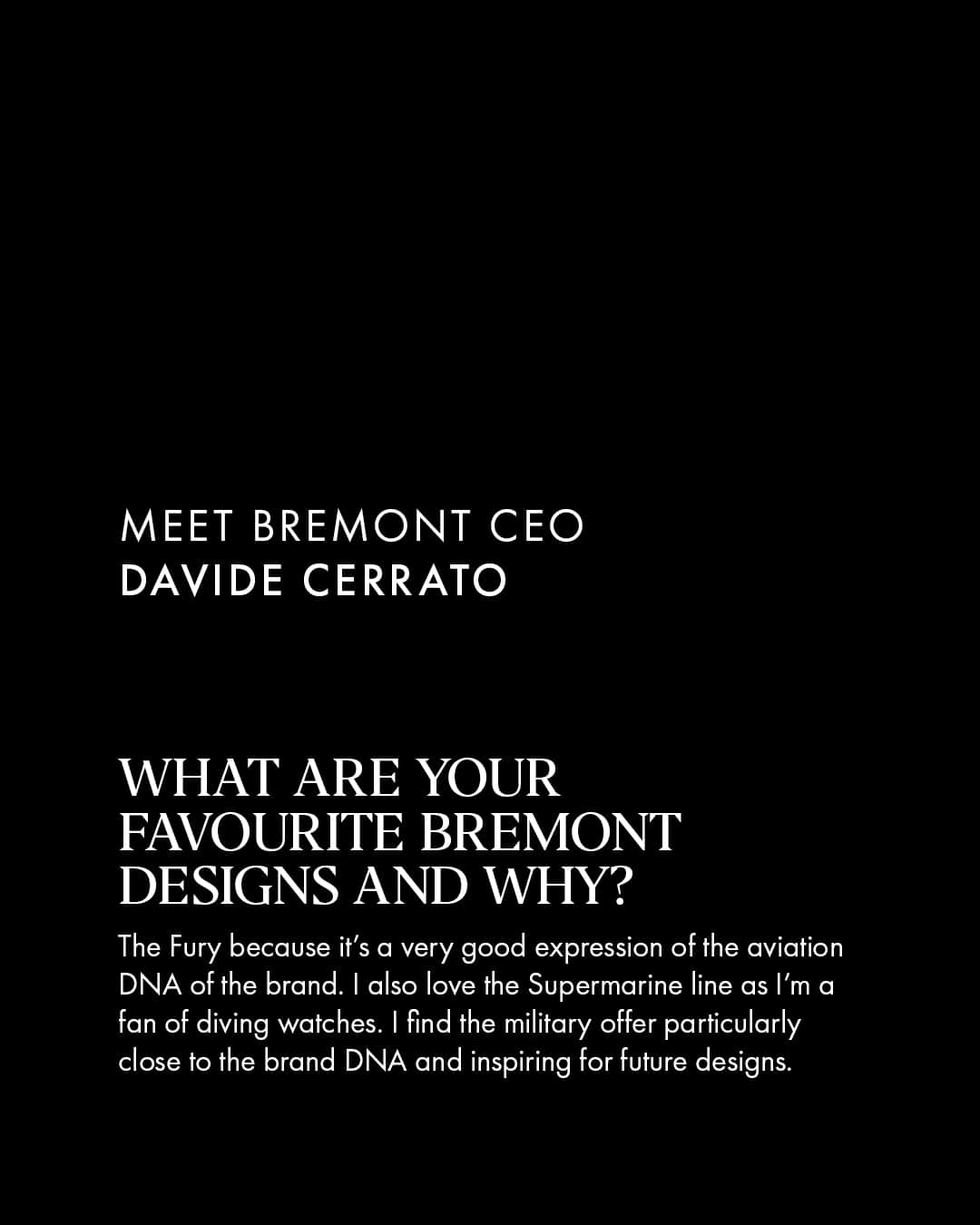 ブレモンさんのインスタグラム写真 - (ブレモンInstagram)「Industry veteran @DavideCerrato joins Bremont! Find out more about Bremont CEO Davide Cerrato and his vision for Bremont in our Q&A 👆  Have you got your own questions for Davide? Head to our stories to have your questions answered.  Read the full Q&A at the Link in Bio 🔗  #BremontWatches #InsideBremont」5月4日 4時01分 - bremontwatches