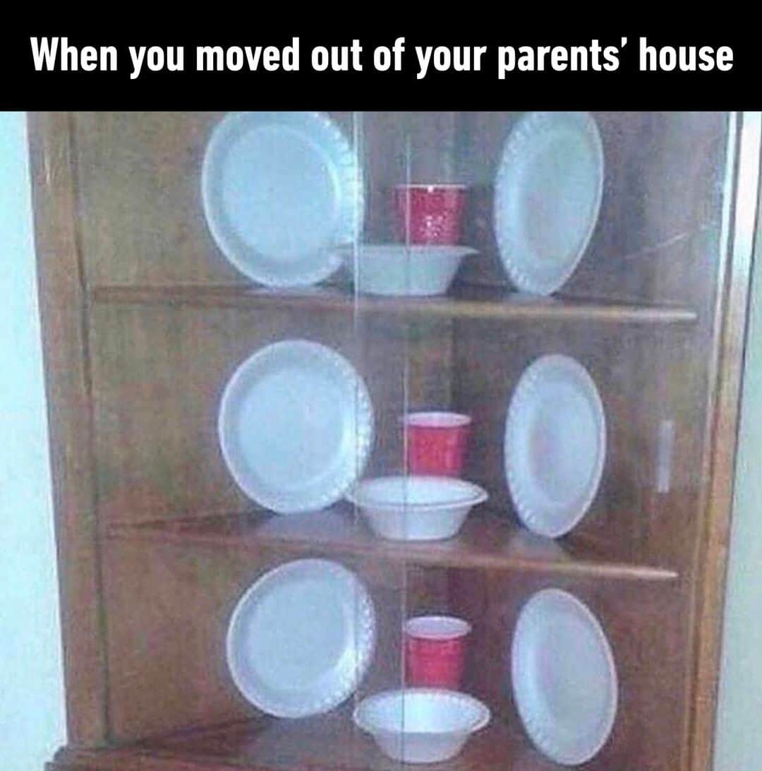 9GAGさんのインスタグラム写真 - (9GAGInstagram)「And just one spoon and one fork - #movingout #parents #memes #9gag」5月4日 4時01分 - 9gag