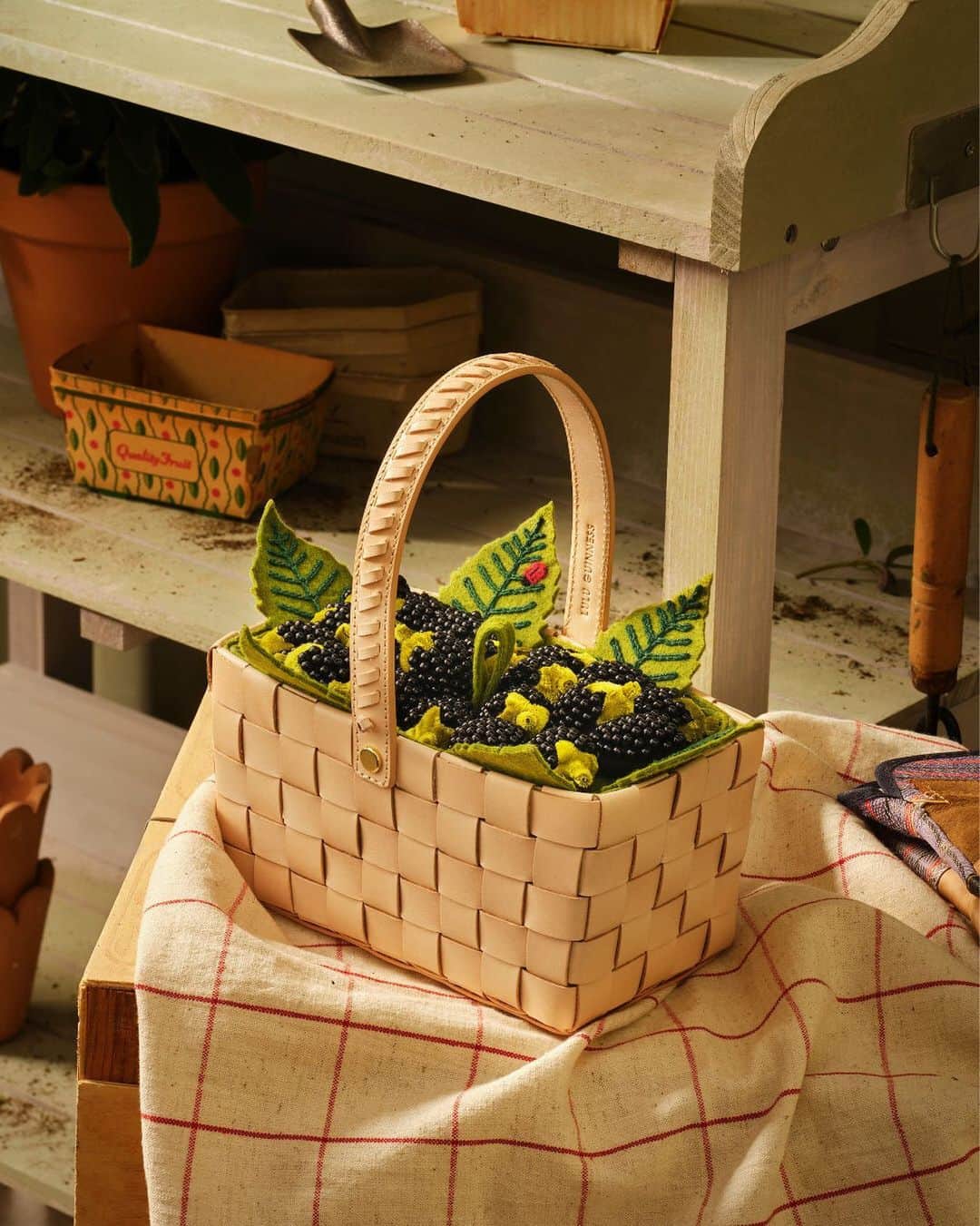 のインスタグラム：「Encapsulating Lulu’s playful heritage and with that signature British wit comes our Blackberry Punnet bag – literally a taste of Summer!   Shop via the link in bio.  #LuluGuinness」