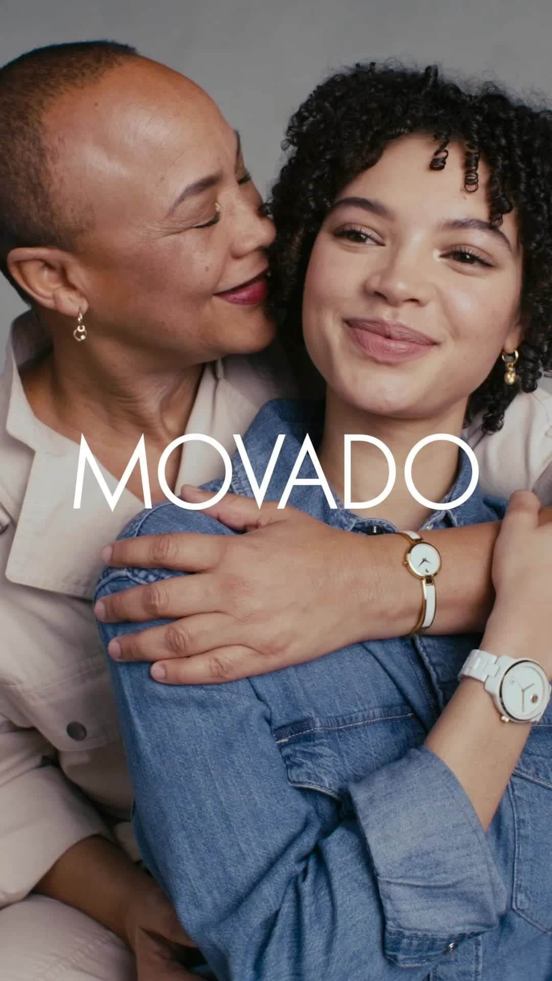 モバードのインスタグラム：「“I always have someone in my corner. And I'll never really truly be able to fail because I know she's got me.” — @will.oh_ wearing our #MovadoBold Verso with mom, @yardgyal, wearing the #MovadoModa. Visit Movado.com to learn more. #AlwaysinMotion」