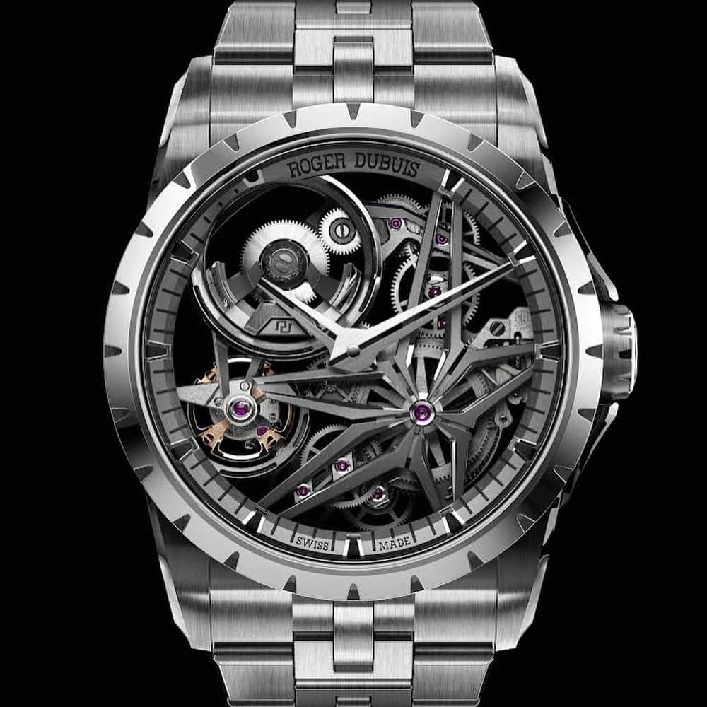 Daily Watchさんのインスタグラム写真 - (Daily WatchInstagram)「A new masterpiece from the Hyper Horlogist: meet the @roger_dubuis Excalibur Monobalancier MB Titanium. The expressive design and horological expertise that we know from the brand is now put in a light titanium Grade 5 case and bracelet. Light, comfortable and durable, and every inch a Roger Dubuis. #hyperhorology #rogerdubuis」5月4日 15時26分 - dailywatch