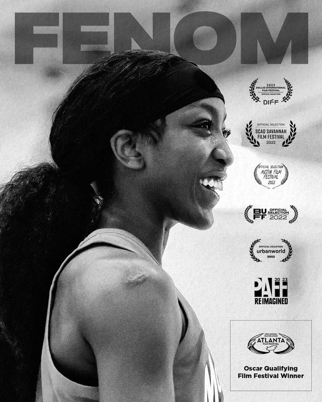 アレックス・モーガンのインスタグラム：「And just like that, a story becomes a headline🤞FENOM just became an Oscar qualifying film! Congrats to the @togethxr team 🖤 the producers, directors, and creatives. Your work is invaluable.   “If you have a story, you got to tell it. Because if you don’t, your story will go untold” - @flaujae」