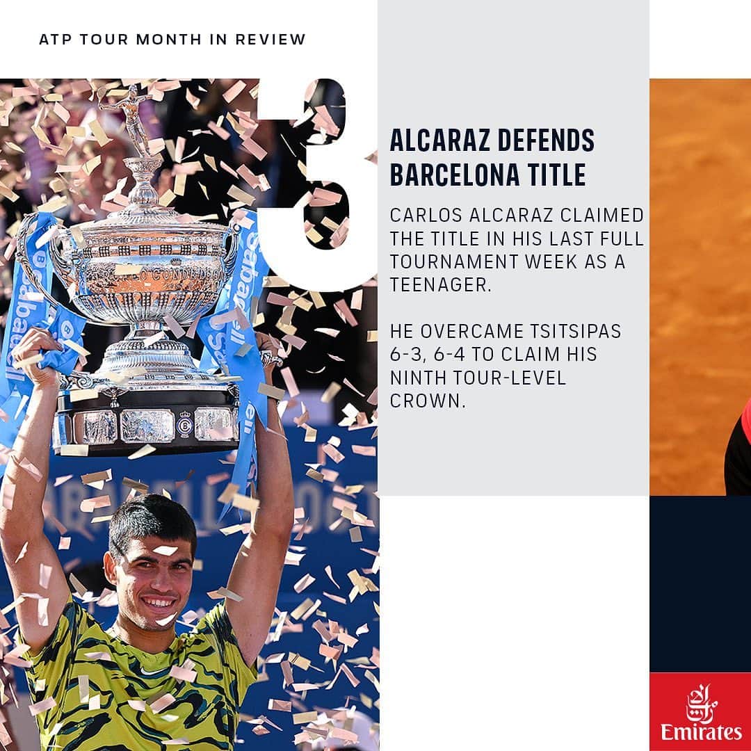 ATP World Tourさんのインスタグラム写真 - (ATP World TourInstagram)「April was full of memorable moments 🔥 Here is your @emirates Month in Review. 👀   #partner」5月4日 8時42分 - atptour