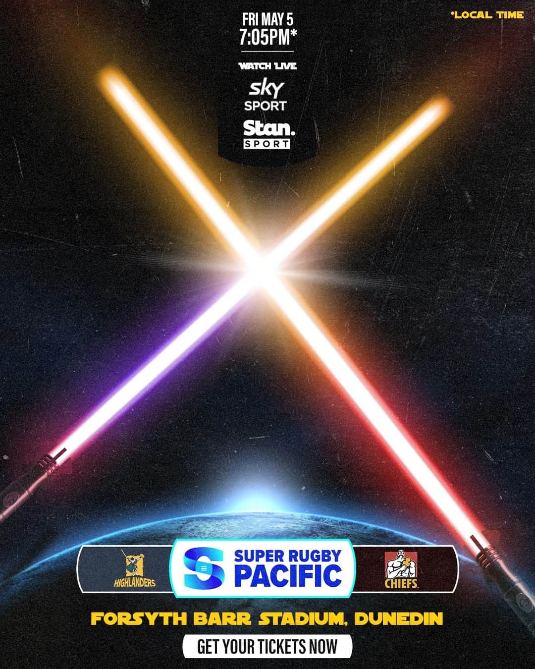 のインスタグラム：「The Round 11 fixtures from a galaxy far, far away 🌌  #MayThe4th #SuperRugbyPacific」