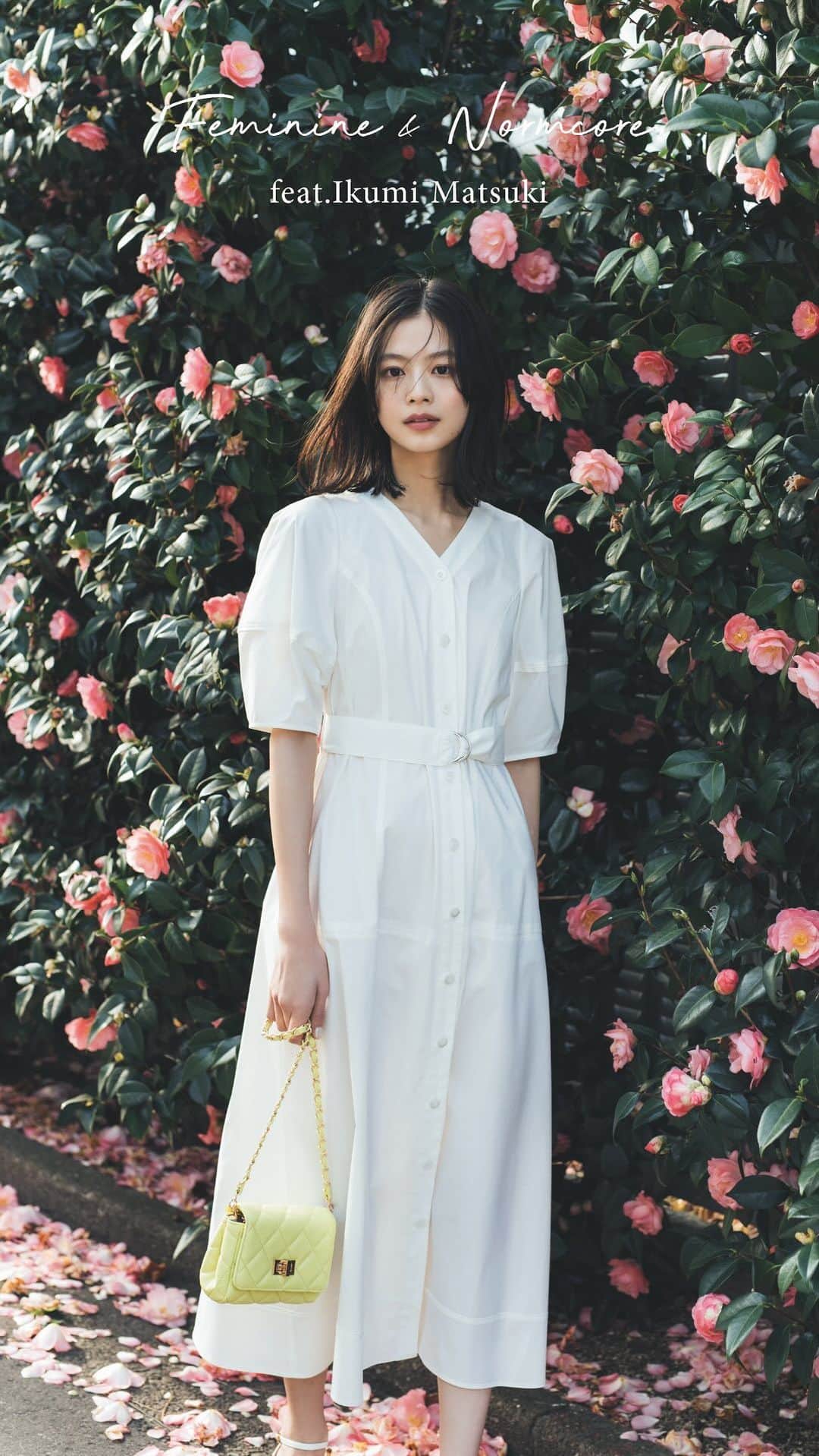 NATURAL BEAUTY BASICのインスタグラム：「松木育未さんが素敵に着こなしてくださった 初夏の新作webカタログ、第3弾が大好評公開中♡  Feminine＆Normcore Feat. Ikumi Matsuki  パフスリーブがドラマチックなロングドレスや、 フラワープリントが華やかなスカートetc. 女性らしさを引き立ててくれるフェミニンクローズと、 ノームコアな着こなしを叶えてくれる リラクシーなオールインワンやきれいめテーパード…  NBBが初夏に提案する、 2テイストの新作たちを一挙ラインナップ。  詳しくはプロフィールのURLより webカタログをチェック♪  #松木育未 さん #春カラー #ワンピース #初夏ワンピース #spring #春コーデ #スプリングコーデ #夏コーデ #お出かけコーデ #オフィスコーデ #オフィスカジュアル #通勤コーデ #大人可愛い #カラーコーデ  #着回しコーデ #きれいめカジュアル  #ベーシックコーデ #ベーシック #ナチュラルコーデ #トレンドスタイル #シンプルコーデ #ナチュラルビューティーベーシック #naturalbeautybasic」