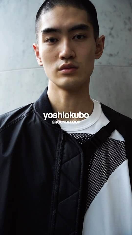 yoshio kuboのインスタグラム：「⁡ 23年春夏コレクション  GRADATION S/S TEE & HALF BODY BLOUSON ⁡ #yoshiokubo  #thinkbeforewear #ヨシオクボ #ykgf」