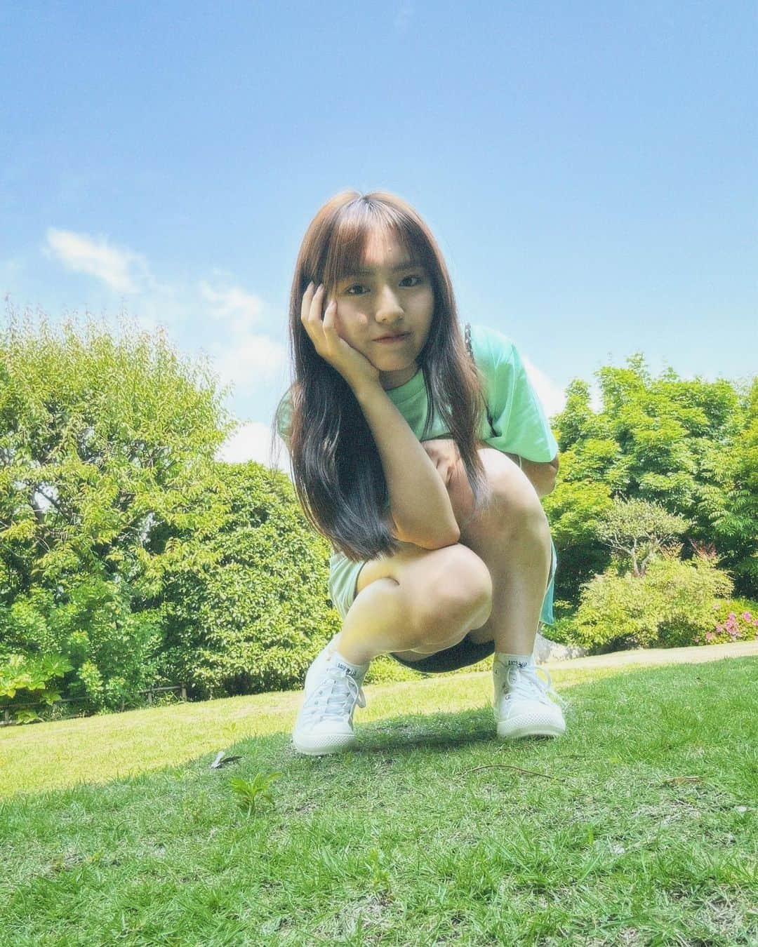 豊田留妃さんのインスタグラム写真 - (豊田留妃Instagram)「あついのたのしー🍧🌱」6月2日 11時44分 - runstagram_717