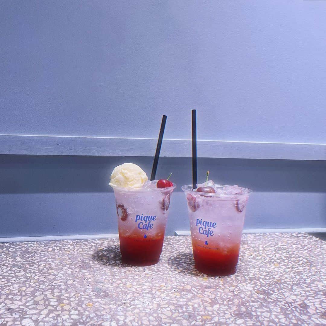 渡辺菜月のインスタグラム：「🍒𓈒𓏸  #ジェラートピケカフェ」