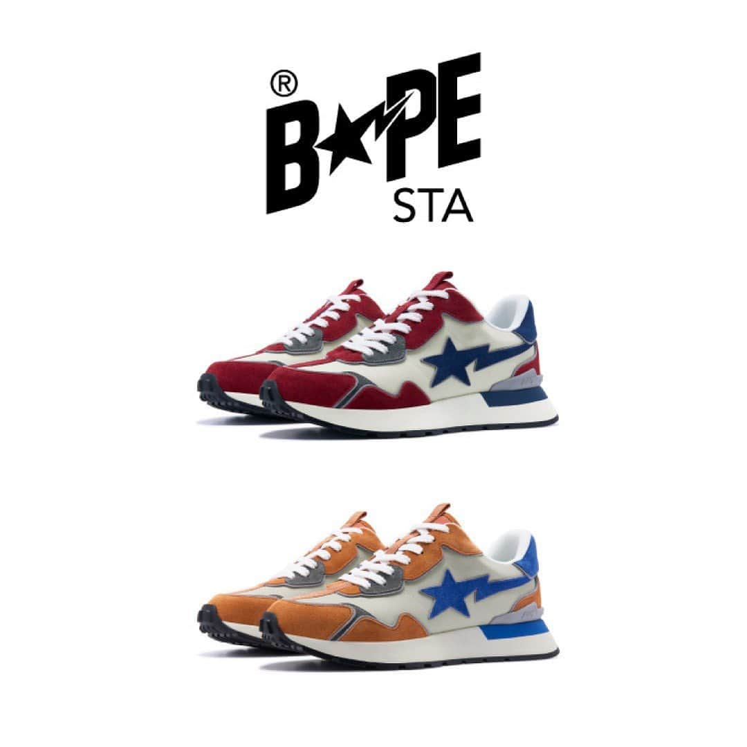 I.T IS INSPIRATIONのインスタグラム：「BAPE®️ ROAD STA EXPRESS returns in vibrant colourways.   Shop now at ITeSHOP and elevate your sneaker collection to the next level.  #abathingape #bape #bapesta #ITHK #ITeSHOP #NewArrivals」