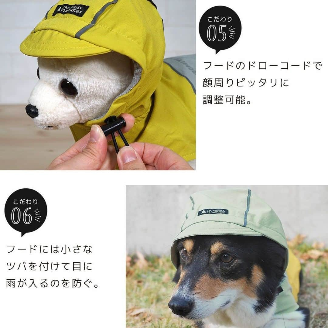 iDog&iCatさんのインスタグラム写真 - (iDog&iCatInstagram)「本日は梅雨の時期に活躍すること間違いなしの「SHIELD COAT バイカラーストレッチイージーレインコート」をご紹介いたします☔✨  バイカラーデザインがオシャレなレインコートです。 表のストレッチ性のあるナイロン素材には防水・撥水加工が施してあります。 さらに防汚・防油加工で付着した汚れも落ちやすいです。  フードと切り替え部分には反射テープが付いており、夜道のお散歩も安心です。 目に入る雨を少しでも防ぐように、小さなツバを縫い付け仕上げました。 さらにドローコードを引っ張ることで、愛犬の顔周りピッタリに調整することができます。オリジナルネームタグがポイントです。  首後にはリードホール付きです。  背中には反射プリントを入れました。 お尻部分がめくれ上がるのを防ぐために、裾裏には尻尾を引っ掛けるゴムが付いています。  首とお腹を面ファスナーで留めるだけで簡単に着せることができます。前後２cm程度の調整が可能です。  総裏メッシュでレインコートにワンちゃんの毛が張りつかないよう仕上げました。  愛犬に雨の日のお散歩を楽しんでほしい。そんな想いから、たくさんの機能を盛り込んだこだわりのペット用雨具です。 簡単に着せられるので、早くお散歩に行きたいワンちゃんにもおすすめです。  ※面ファスナーとはフック状とループ状の布テープを押し付けて貼り合わせる型式の留め具です。  商品番号/16386- 商品名/SHIELD COAT バイカラーストレッチイージーレインコート 3,245円(税込)  #iDog #iDogiCat #iCat #ペット服 #ドッグウェア #レインコート #カッパ #新作 #春夏新作 #犬服 #犬の服 #犬の服iDog #うちの子優勝 #梅雨」6月2日 16時15分 - idogicat