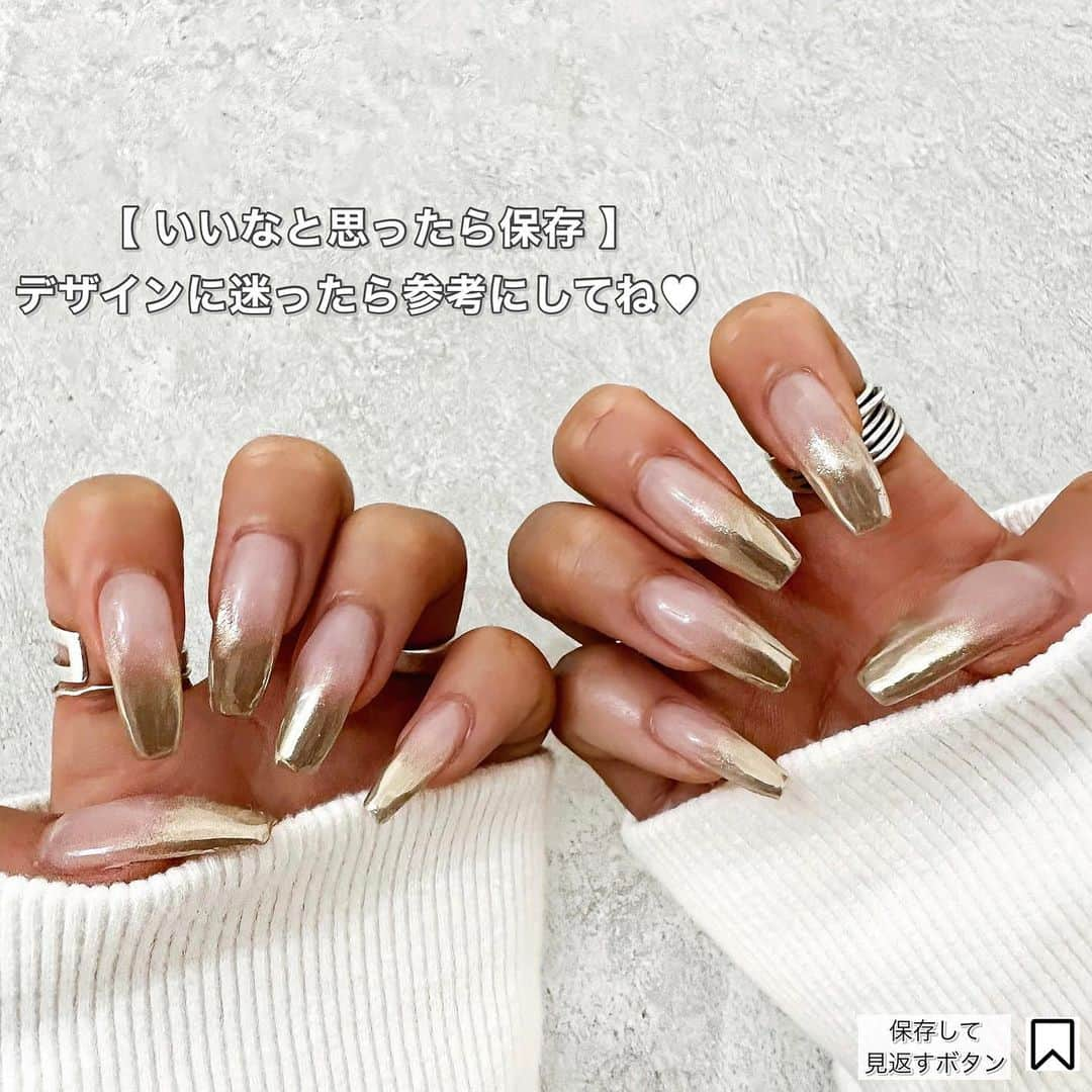 MARIさんのインスタグラム写真 - (MARIInstagram)「New nail💛💛💛 .  baseは124💅🏽✨ .  良かったら保存して参考にしてね！ .  #mirrornails #gradationnail #ミラーネイル #グラデーションネイル #ゴールドネイルデザイン #ミラーネイルデザイン #夏ネイル #スクエアネイル #ジェルネイル #ジェルネイルデザイン #夏ネイルデザイン #シンプルネイル #夏ネイル2023 #カジュアルネイル #お洒落ネイル #海外ネイル #ギャルネイル #インスタネイル #春夏ネイル #大人カジュアルネイル #ファッションネイル #トレンドネイルデザイン #カジュアル女子 #トレンドネイル #ゴールドネイル」5月29日 20時23分 - mar1990_