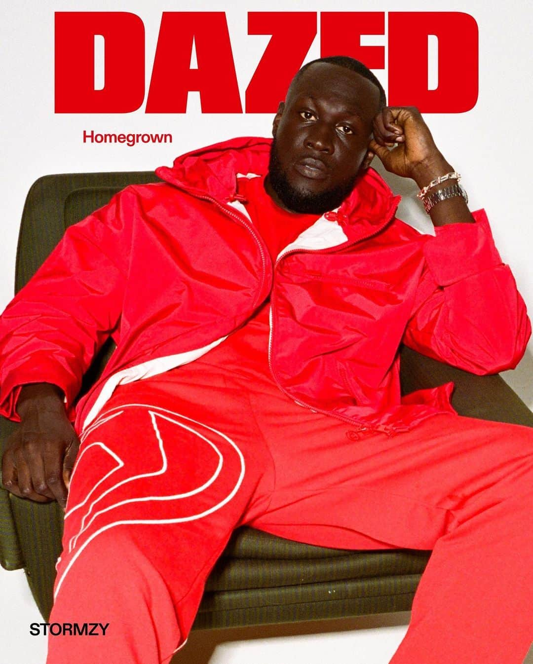 Dazed Magazineさんのインスタグラム写真 - (Dazed MagazineInstagram)「“Stormzy is a Briton that represents the best of the country today,” says editor-in-chief @ibkamara for the #HOMEGROWN issue cover star. Stormzy grew up in Croydon with two worlds inside of him: one, on ends with local MCs like Charmz under the haze of the new millennium, and two, the Ghanaian home his parents left behind to come to the UK. Back in the studio working on new music in the run-up to his 30th birthday, he reflects on his part in a cross-generational, globe-spanning story that's got the world on fire.⁠ ⁠ "There's a difference in doing music at 22 and when you're about to turn 30," he says. "It's the kind of peace and stability and stillness you can only get from maturity. You lose all the nervous shivers and the anxiety; you shake it off because now you're a grown man coming into your skin.”⁠ ⁠ Tap the link in bio to explore more from the star’s cover story 🔗⁠  Photography @lizjohnsonartur⁠ Styling @kkobi1⁠ Grooming @biancasimones⁠ Tailoring @by_simplytailored⁠ Production @ymistudio⁠  ⁠ Text @aniefiokekp⁠ ⁠ Editor-in-Chief @ibkamara⁠ Art Director @gareth_wrighton⁠ Editorial Director @kaci0n⁠ Fashion Director @imruh⁠ ⁠ #Stormzy wears all clothes @diesel, Tiffany Hardwear gold and diamond bracelet @tiffanyandco⁠ ⁠ Taken from the summer 2023 #HOMEGROWN issue of #Dazed」5月29日 19時59分 - dazed