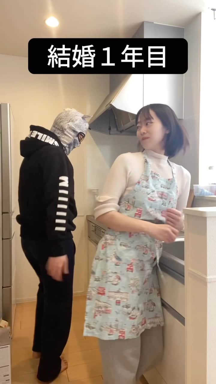 郡司りかのインスタグラム：「夫婦あるあるですよね？ え、うちだけ？😂  YouTubeでバズったので載せてみたよ❕ (もうすぐ100万再生うれしい、、😭)  #夫婦 #食器 #時短家事 #カップル #あるある #家事楽 #節約術」