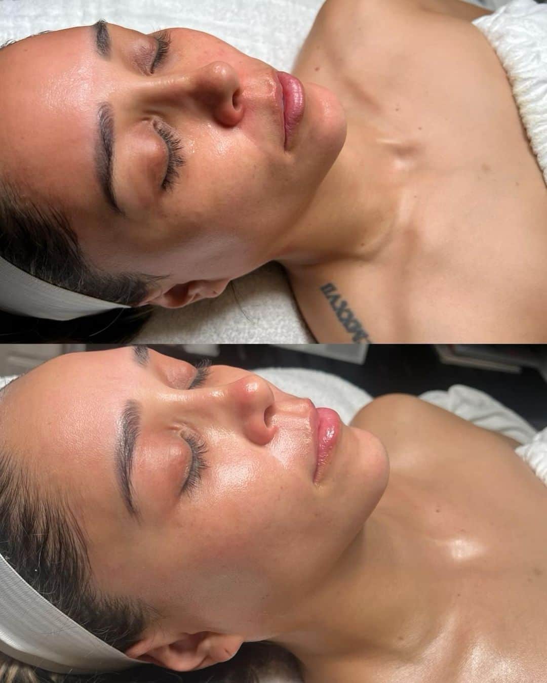 Tianna Gregoryのインスタグラム：「Ultimate Signature Facial: ✨ with @artisanofskinbh   1. Cleanse & Renew: Customized resurfacing peel to clear buildup, build collagen, and tighten skin.  2.Diamondglow Detailing: Removes dead skin, clears congestion, and infuses rejuvenating serum for deep hydration.  3. CO2 Lift Mask Magic: Plumps, tightens, repairs, and erases redness, fine lines, and wrinkles instantly.  4. LED Light Therapy: Reduces inflammation, tightens, tones, minimizes pores, and gives a gorgeous glass skin glow.  5. Maintain Results: Personalized skincare routine update for long-lasting radiance.  Get ready to glow like never before! ✨💆🏻‍♀️💕」