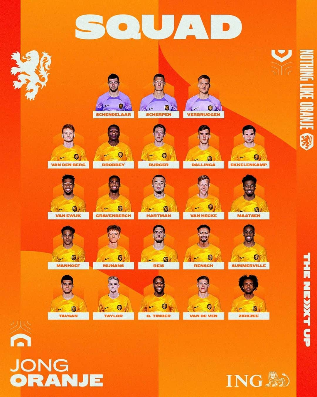 サッカー オランダ代表チームさんのインスタグラム写真 - (サッカー オランダ代表チームInstagram)「The #JongOranje squad for #U21EURO. 🇳🇱  #TheNextUp #NothingLikeOranje」5月29日 22時38分 - onsoranje