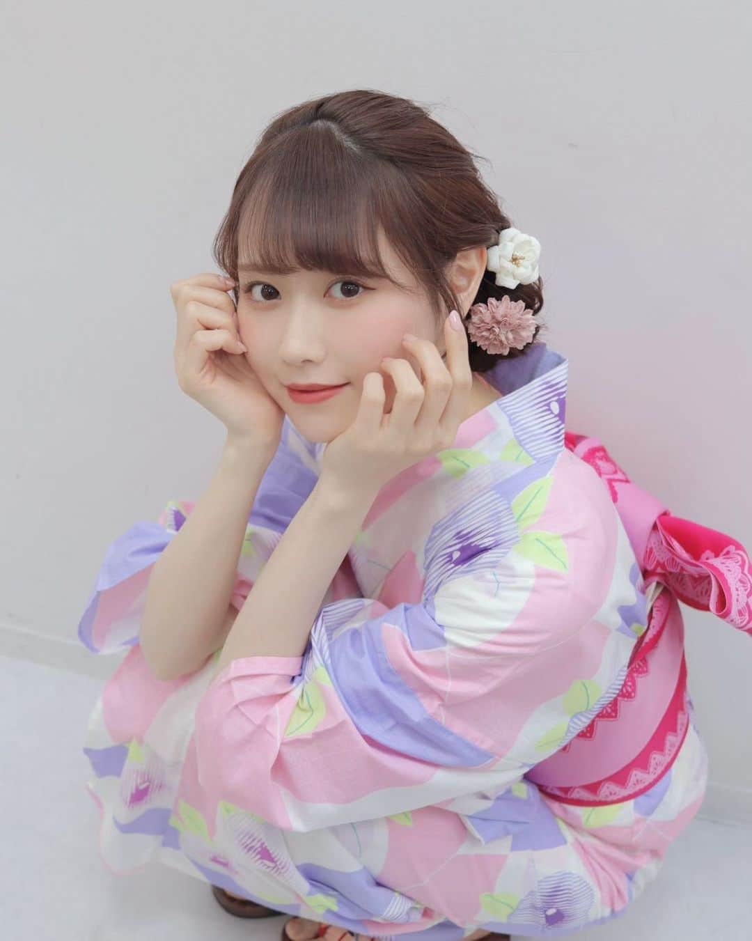 のインスタグラム：「. . もうすぐ夏だね〜🌻 . . #夏　#浴衣  #浴衣女子　#canoneoskissx10i」