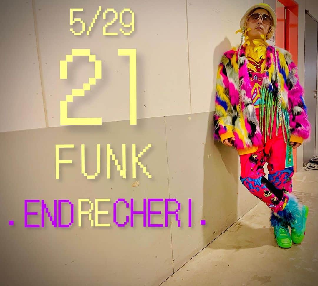 堂本剛のインスタグラム：「#ENDRECHERI #ENDREFUNK #Efunk #END_RE  #funk #funklove」