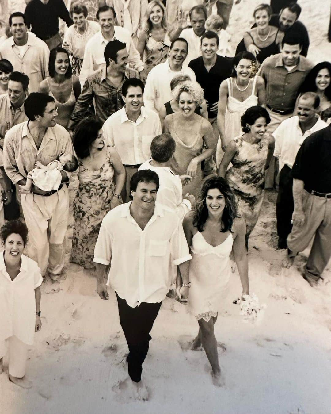 シンディ・クロフォードさんのインスタグラム写真 - (シンディ・クロフォードInstagram)「25 years ago today, Rande and I got married at the Ocean Club in the Bahamas. It was a picture perfect wedding all captured by @arthurelgort. We spent a beautiful weekend surrounded by family and friends celebrating our love for each other. I would do it all over again in a second.   I want to congratulate “us” on making it 25 years. We have been blessed in so many ways, especially our two children @presleygerber and @kaiagerber. I also want to acknowledge that even with all the blessings, life is full of ups and downs and challenges. I’m proud of how we have navigated life together — looking to each other for strength and comfort. You have been my best friend and rock and I can’t imagine a life without you.   Happy Anniversary @randegerber! 🤍」5月29日 23時39分 - cindycrawford