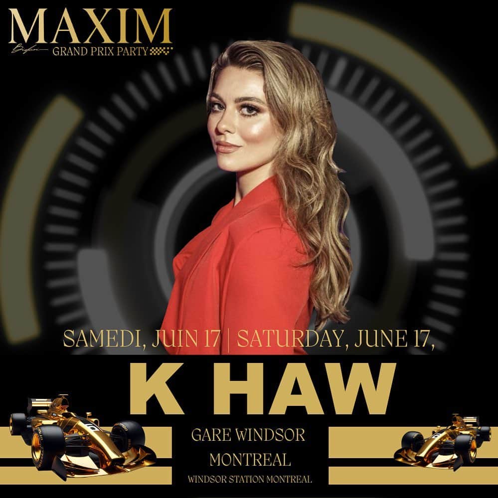 ケイトリン・ホワイエクのインスタグラム：「Very excited to announce I will be joining @maximgrandprixparty and opening for @diplo and @francismercier this year during GP weekend in Montreal! It’s gonna be 🔥 . .  #f1grandprix #gpmontreal #maximgrandprixparty #khaw #diplo #francismercier #vosswater #vossworld」