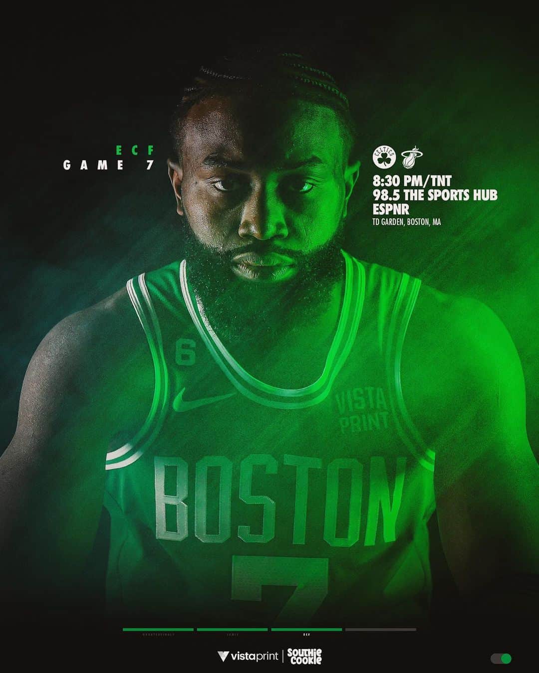 ボストン・セルティックスのインスタグラム：「TONIGHT ☘️ ECF Game 7 vs @miamiheat, 8:30 PM on @nbaontnt, @985thesportshub & ESPN Radio #UnfinishedBusiness」