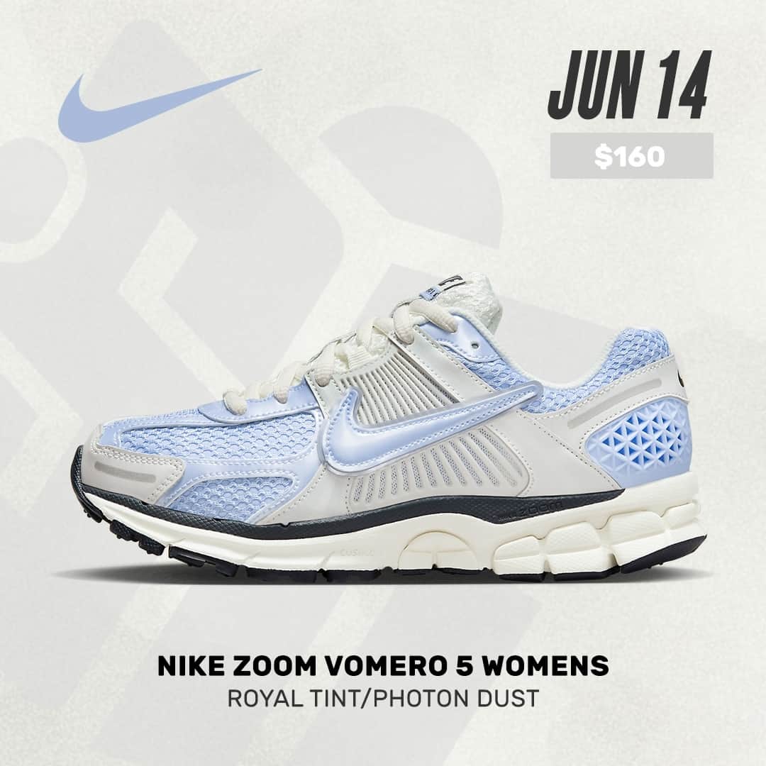 Sneaker Newsさんのインスタグラム写真 - (Sneaker NewsInstagram)「#SNReleaseAlert : The Nike Zoom Vomero 5 Womens "Royal Tint/Photon Dust" is set to arrive on June 14th for $160. Hit the link in our bio for full details!」5月30日 5時00分 - sneakernews