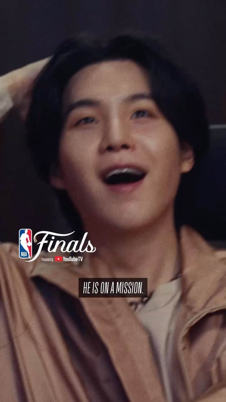SUGAのインスタグラム：「Legacy altering moments can happen at any second.   @agustd knows we’re all in.   #NBAFinals Presented by YouTube TV begin Thursday, 6/1 at 8:30pm/et on ABC.」