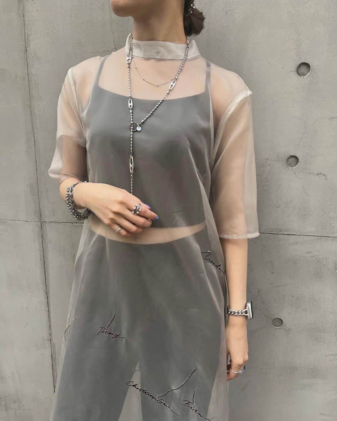 KEITAMARUYAMA AMERI SHEER LAYERED DRESS