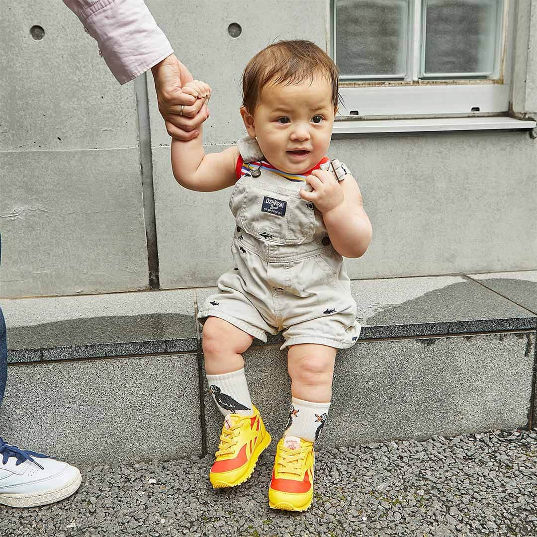 ハグマグ編集部さんのインスタグラム写真 - (ハグマグ編集部Instagram)「桃子ドーンさん& あたるくん・ 2歳 、かなうくん・ 0歳  公園にも行けちゃうスニーカーコーデ！🤍  ［mama］ Tops：ZARA Inner：hood Bottoms：PHINGERIN Shoes：Reebok×BoTT  ［kids］ Tops：The animals observatory All-in-one：OSHKOSH Socks：THE BATMAN Shoes：The Animals Observatory×Reebok  ［kids］ Tops：Marimekko All-in-one：OSHKOSH Socks：Mini Rodini Shoes：The Animals Observatory×Reebok ___________________________________  詳しくはウェブサイトの記事で紹介中。プロフィールのリンクからチェックしてね🌼 @hugmug_insta ___________________________________ #hugmug#ハグマグ#親子スナップ#ママファッション#ストリートコーデ#ガーリーカジュアル#夏コーデ#夏ファッション#夏服#リンクコーデ#親子リンク#キッズファッション#キッズスタイル#ママコーデ#ママコーデファッション#カジュアルコーデ#夏色カラー#おしゃれキッズ#ベビー服#男の子コーデ#女の子コーデ#家族コーデ#ファッションスナップ#親子ファッション#家族コーデ#家族写真#家族スナップ#親子リンクコーデ#親子ペアルック#親子装#ハグマグファミリー」5月30日 16時26分 - hugmug_insta