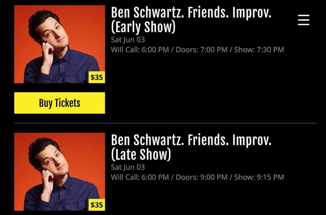 ベン・シュワルツのインスタグラム：「This Saturday, June 3, Ben Schwartz & Friends comes back to @LargoLosAngeles for two shows. 7:30 and 9:15. Tickets just went on sale. Links in my instastories.」