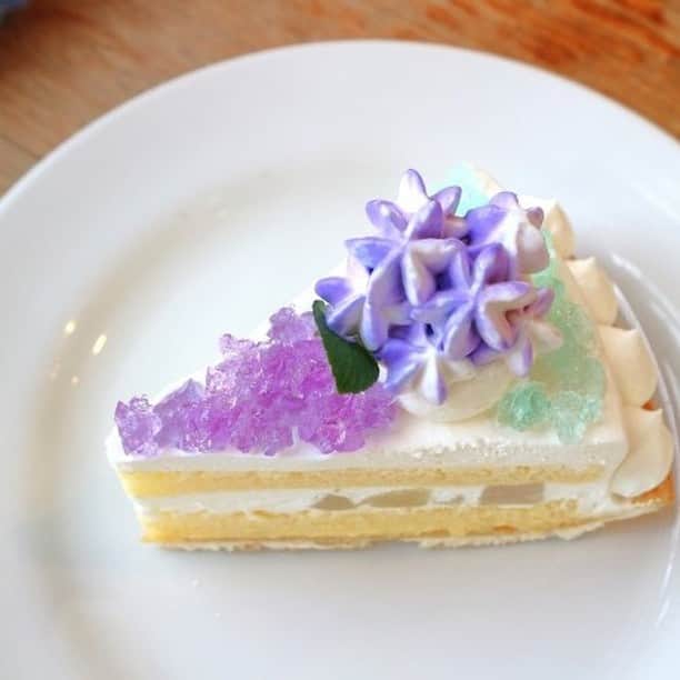 散歩の達人さんのインスタグラム写真 - (散歩の達人Instagram)「アート作品のように美しい紫陽花ケーキと、外カリ・中ふわのフレンチトースト。  記事「下北沢のカフェ『サンデーブランチ』。30年以上愛される名物のフレンチトーストと芸術的なスイーツを味わう」より。  #さんたつ #散歩の達人 #下北沢 #ケーキ #フレンチトースト #カフェ #スイーツ」5月30日 9時04分 - san_tatsu
