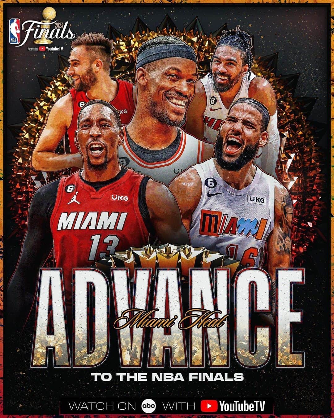 NBAさんのインスタグラム写真 - (NBAInstagram)「The @miamiheat advance to the #NBAFinals presented by YouTube TV!  Game 1 is Thursday, June 1st at 8:30pm/et on ABC.」5月30日 11時46分 - nba