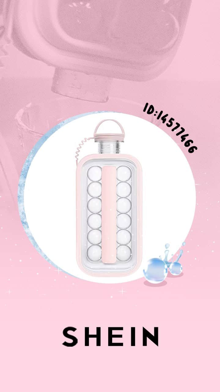 のインスタグラム：「This cool contraption makes mini ice cube balls for round-the-clock hydration 💦😊 Talk about breaking the mold! 😜 Would you trade in your old tray for this bottle? 👇  🔎14577466  #SHEIN #SHEINforAll #SHEINstyle #fashion #chic #saveinstyle」
