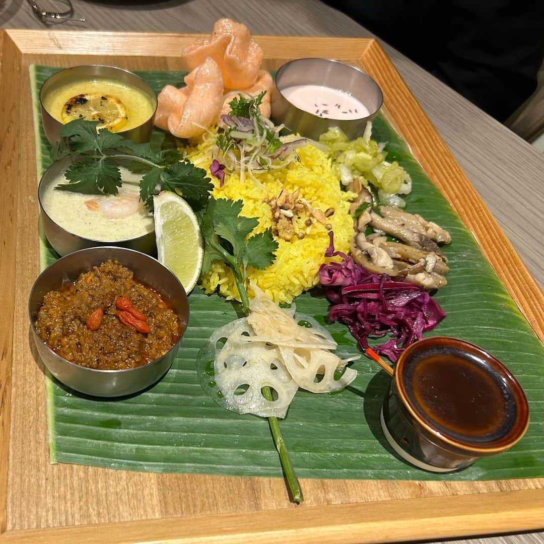 世手子さんのインスタグラム写真 - (世手子Instagram)「Authentic Indonesian cuisine( ^ω^ ) all delicious☆〜（ゝ。∂） I feel like I went on a trip✈︎✨✨ @plataran_shinjuku.tokyo  インドネシアのハイクラスリゾートホテル『Plataran』がプロデュースする日本初上陸となるレストランに行ってきたよ( ^ω^ ) #プラタラン 楽しかった(*´∀｀*) 本格的 #エスニック春雨 はドレッシングをかけると色変して素敵(^ ^ #サテ 五種も豪華🌟 チキンとシュリンプに ホタテとヤリイカ ビーフも美味しい(*'ω'*) つくねがソーセージみたいにでてきた( ◠‿◠ ) カクテルも映え🍸 アジアンチキンスープもほっこり癒されました(^_^) スパイスカレープレートも最高(๑>◡<๑) 3種類のカレーが楽しめる🍛 リゾート地にきたみたい(^_^)v アジアン唐揚げもふっくらさくさく ラム肉のスパイシーグリルは柔らかくて感動しました(●´ω｀●) デザートはマンゴープリン♪( ´▽｀) まさに旅するグルメ^ ^ 是非行ってみてね🍻 #新宿グルメ　#アジアン料理　#新宿ディナー　#新宿ランチ　#エスニック料理  この日も @edita.official #EDITA.（ #エディータ ）でお出かけ^_^ 動物由来の革、毛は使用していないからお気に入り(^-^) お手入れは軽く湿らしたタオルでの拭き取り程度でok edita.  en.（エン）ラインのコンセプトは ～ FRIDAY NIGHTS ～ 「艶」ある大人が金曜の夜をもっと素敵にしてくれるのでどんな場所でも上質で気品漂うワンランク上のラインにしてくへます（＾_＾）  https://item.rakuten.co.jp/grangy/edt-085/  #ドタバタ育児  #二児のママ  #2児育児 #赤ちゃんのいる暮らし  #3歳男の子 #3歳差育児  #二児の母 #二児ママ  #ママシンガー  #二児育児 #2児ママ #2児のママ #赤ちゃんのいる生活 #supported」5月30日 13時47分 - rojide