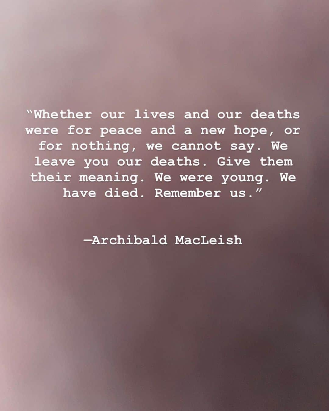 のインスタグラム：「For all who served.」