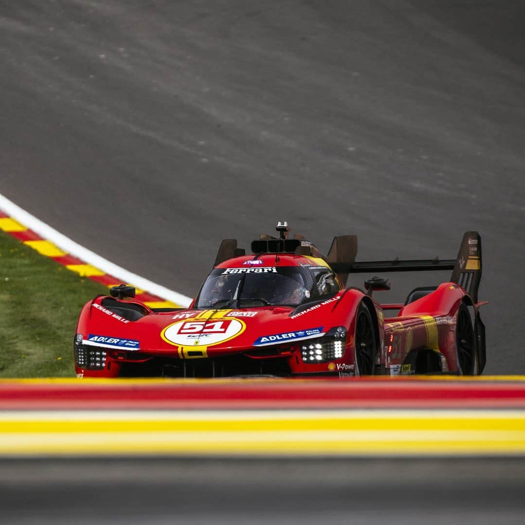 フェラーリさんのインスタグラム写真 - (フェラーリInstagram)「Since its debut at #Sebring in March and its most recent race at @circuit_spa_francorchamps, both #Ferrari499P have already accomplished 3 podium finishes in the 2023 FIA World Endurance Championship.  Will the strong performance of the hypercar continue, bringing home another great performance at the centenary edition of #LeMans24?  Discover more at the link in bio.  #FerrariMagazine #FerrariHypercar #Ferrari」5月31日 1時04分 - ferrari