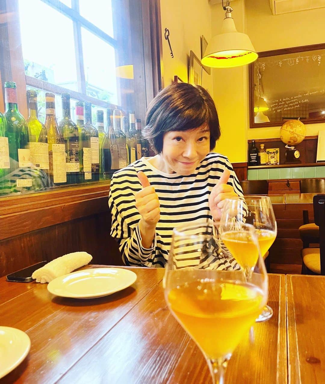 堀内敬子さんのインスタグラム写真 - (堀内敬子Instagram)「きよちゃんと！！！  ふふふ❤️  オレンジワインにハマり中ですー♪  #きよちゃん #荻野清子 #オレンジワインを堪能 #お知らせもそのうちに」5月30日 17時51分 - horiuchi_keiko